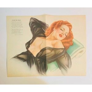 Vintage Alberto Vargas Pinup Esquire Centerfold “Lullaby for a dream”